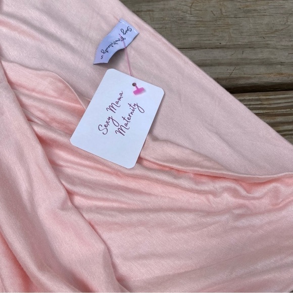 SEXY Mama Maternity Dress Pink Off the Shoulder Shower Party Photo 18/20 XXL 2x - Picture 7 of 8